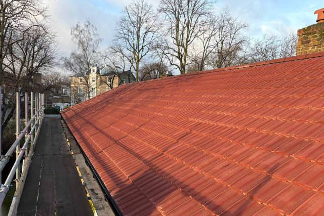 Roofer Highgate North London Celotex Insulation Pitched Tiled system to the fitting of Redland concrete tiles.