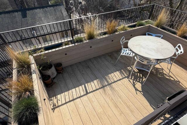 Flat Roof conversion company West Hampstead London garden terrace builders, completed contemporary terrace conversion and refurbishments.