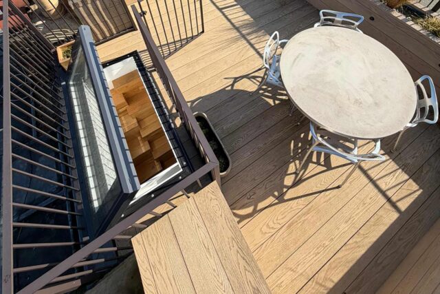 Flat Roof conversion company West Hampstead London garden terrace builders, completed contemporary terrace conversion and refurbishments.
